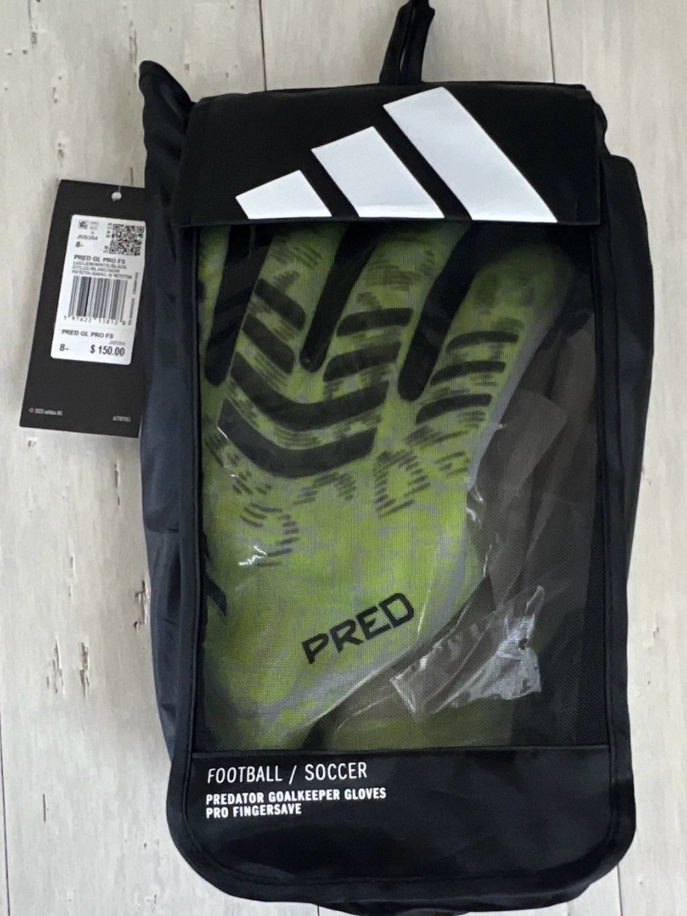 Adidas Predator  Pro Fingersave Goalkeeper Gloves sz 10